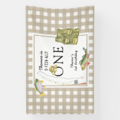 Een kleine visser verjaardagsfeestje spandoek (Verticaal)