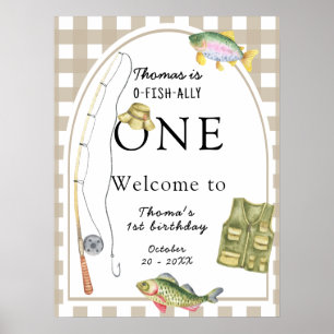 Een kleine visser verjaardagsfeestje welkom poster