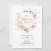 Een kleine vlinder baby shower uitnodiging (Voorkant)
