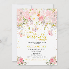 Een kleine vlinder baby shower uitnodiging