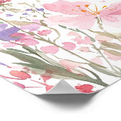 Een kleine vlinder Bloemen Baby shower Welkomstbor Poster (Hoek)