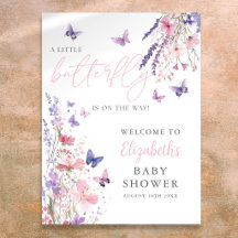 Een Kleine Vlinder Bloemige Baby Shower Welkomstbo