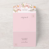 Een kleine vlinder | Gold Glitter Meisje Baby show All In One Uitnodiging (Buitenkant)