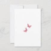 Een kleine vlinder is onderweg Baby shower Bedankkaart (Achterkant)