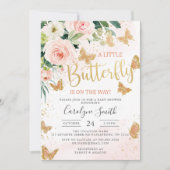 Een kleine vlinder is onderweg Baby shower Kaart (Voorkant)