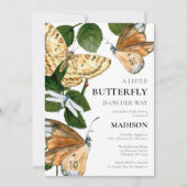 Een kleine vlinder is onderweg Baby shower Kaart (Voorkant)