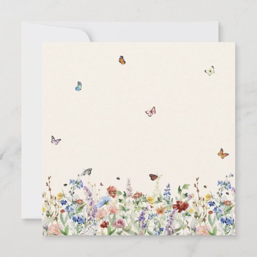 Een kleine vlinder is onderweg Baby shower Kaart (Achterkant)