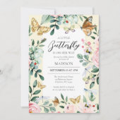 Een kleine vlinder is onderweg Baby shower Kaart (Voorkant)