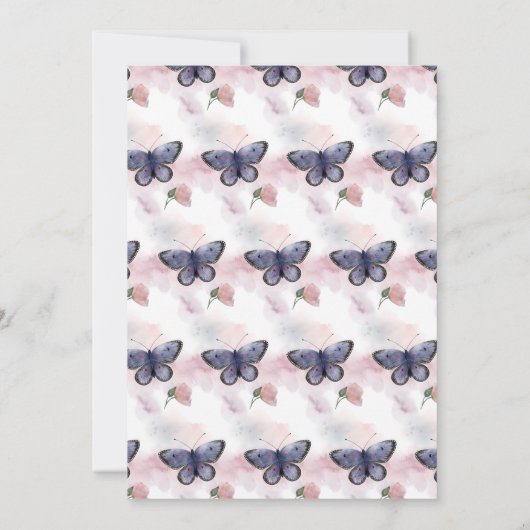 Een kleine vlinder is onderweg Baby shower Kaart (Achterkant)