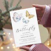 Een kleine vlinder is onderweg Baby shower Kaart