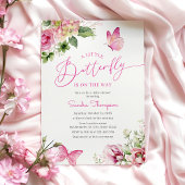 Een kleine vlinder is onderweg Baby shower Kaart