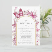 Een kleine vlinder is onderweg Baby shower Kaart (Staand voorkant)