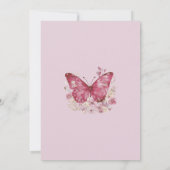 Een kleine vlinder is onderweg Baby shower Kaart (Achterkant)