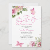 Een kleine vlinder is onderweg Baby shower Kaart (Voorkant)