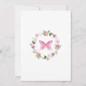 Een kleine vlinder is onderweg Baby shower Kaart (Achterkant)