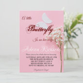 Een kleine vlinder is onderweg Baby shower Kaart (Staand voorkant)