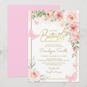 Een kleine vlinder is onderweg Baby shower Kaart (Voorkant / Achterkant)