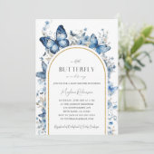 Een kleine vlinder is onderweg Baby shower Kaart (Staand voorkant)