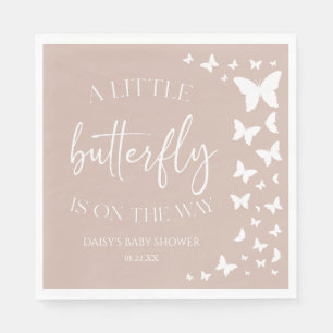 Een kleine vlinder is onderweg Baby shower Servet