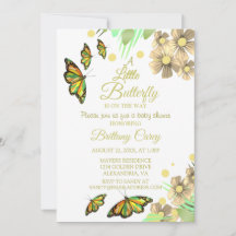 Een kleine vlinder is onderweg Floral Baby Showe