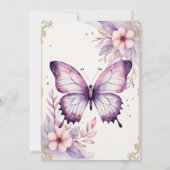 Een kleine vlinder is onderweg naar het gouden Bab Kaart (Achterkant)