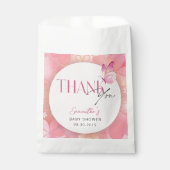 Een kleine vlinder is op de weg Baby shower Bedankzakje (Voorkant)