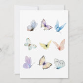 Een kleine vlinder is op de weg Baby shower Kaart (Achterkant)