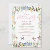 Een kleine vlinder is op de weg roze kleurrijk kaart (Voorkant)