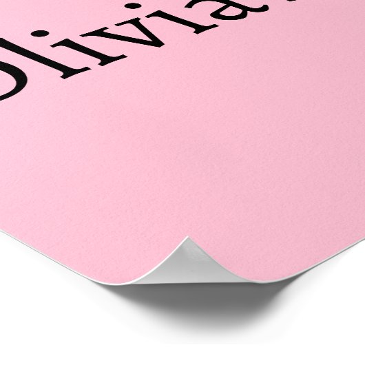 Een kleine vlinder is op weg baby shower roze poster (Hoek)