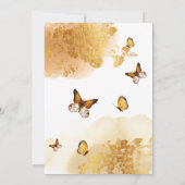 Een kleine vlinder is op weg naar goud kaart (Achterkant)