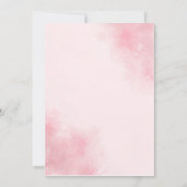 Een kleine vlinder is op weg naar roze Baby shower Kaart (Achterkant)