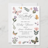 Een kleine vlinder is op weg naar Schattige Baby s Kaart (Voorkant)