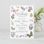 Een kleine vlinder is op weg naar Schattige Baby s Kaart (Staand voorkant)