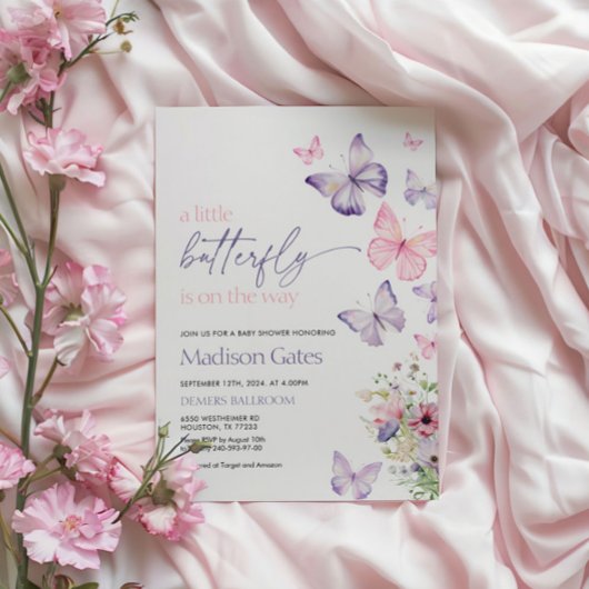 Een kleine vlinder is op weg Uitnodiging