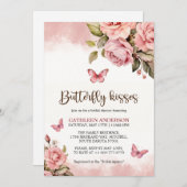 Een kleine vlinder kust bloemig Vrijgezellenfeest Kaart (Voorkant / Achterkant)