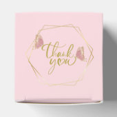 Een kleine vlinder | Roze Bloemen Meisje Baby show Bedankdoosjes (Bovenkant)