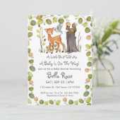 Een kleine vogel vertelde me Baby shower uitnodigi Kaart (Staand voorkant)