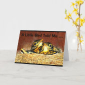 Een kleine vogel vertelde me dat het jouw verjaard kaart (Gele Bloem)