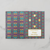 Een kleine vogel vertelde me Happy Birthday Folie Wenskaart (Buiten Laag)