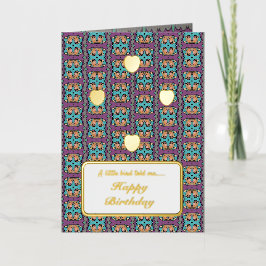 Een kleine vogel vertelde me Happy Birthday Folie Wenskaart