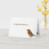 Een kleine vogel vertelde me... kaart (Gele Bloem)