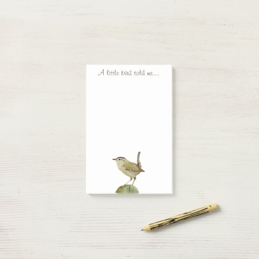 Een kleine vogel vertelde me post-it® notes (Op bureau)