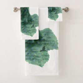 Een kleine vogel vertelde me Roos Bad Handdoek