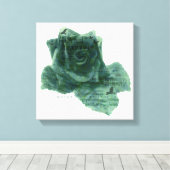 Een kleine vogel vertelde me Roos Canvas Afdruk (Insitu (Houten vloer))