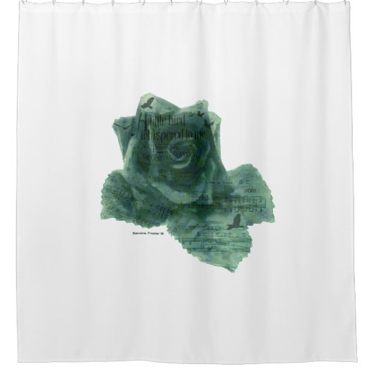 Een kleine vogel vertelde me Roos Douchegordijn (Voorkant)