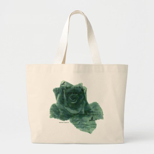 Een kleine vogel vertelde me Roos Grote Tote Bag (Voorkant)