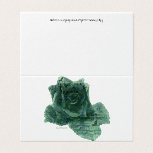 Een kleine vogel vertelde me Roos Kaart (Buitenkant ongevouwen)