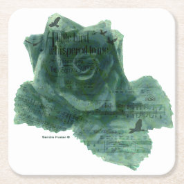 Een kleine vogel vertelde me Roos Kartonnen Onderzetters