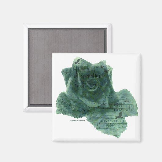 Een kleine vogel vertelde me Roos Magneet (Voorkant / Achterkant)