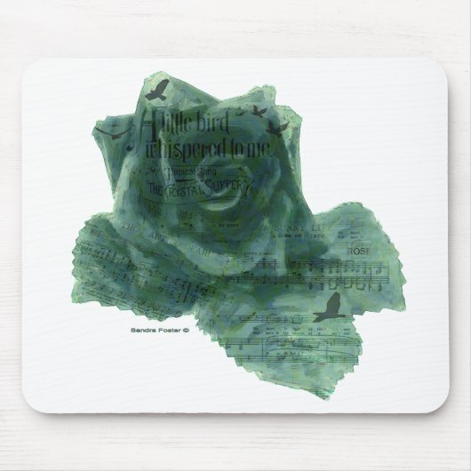 Een kleine vogel vertelde me Roos Muismat (Voorkant)